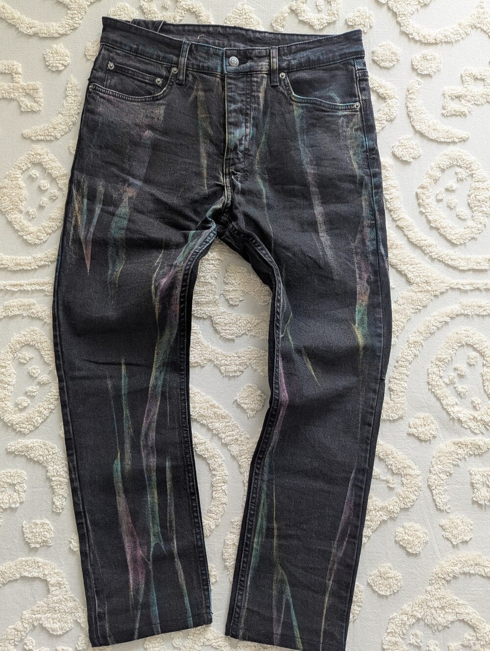 Ksubi Chitch Pink Refrakt Black Wash Jeans Streetwear Designer Denim 34 - Picture 7 of 14